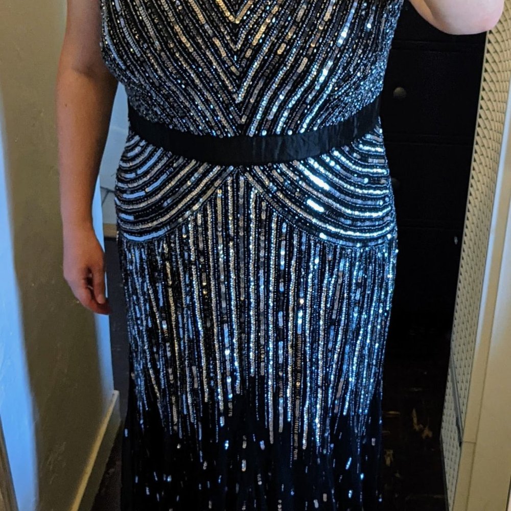 Adrianna Papell Cap Sleeve Gown - 14W - Picture 6 of 7